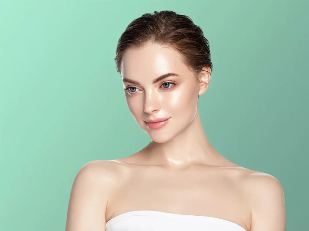 beautiful woman healthy skin care concept portrait.